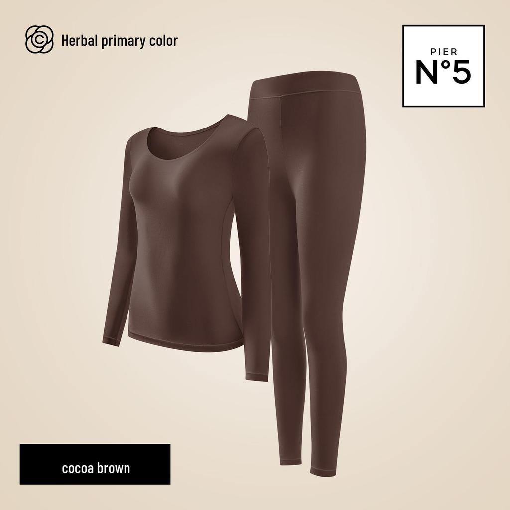 Women's 2025 Herbal Warm Thin Invisible Base Layer - Skin Beautifying Heat-Generating Autumn Clothing Set
