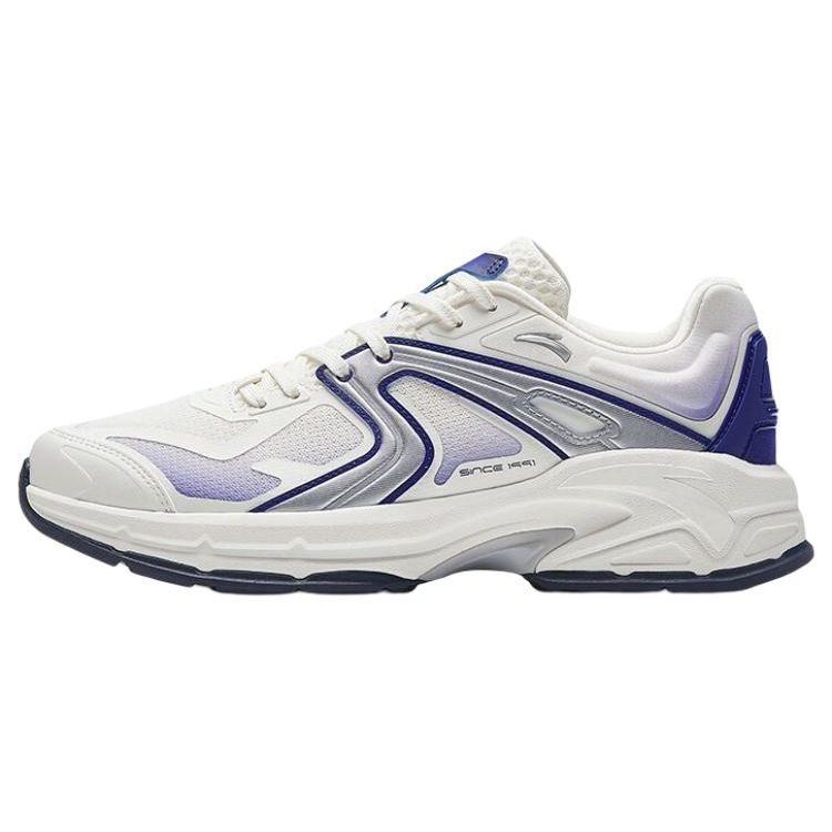 ANTA Men s Millennium Retro Y2K Chunky Dad Shoes Ivory White Light Purple Deep Navy 112338881-2 40.5