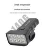 Super Bright Double 8-LED Bicycle Front Light with Type-C Charging & Power Display for Mountain Bikes