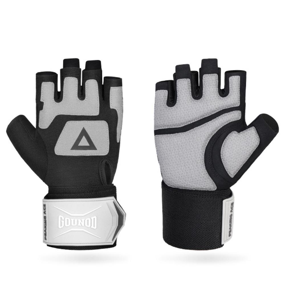 Wear-Resistant Fitness Cycling Gloves Anti-Slip Half Finger Cycling Gloves  Motorcycle Equipment XL-Style B