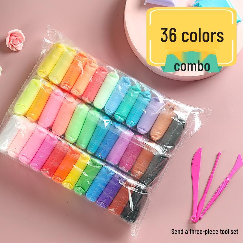 36-Color Kids DIY Space Clay Figurines
