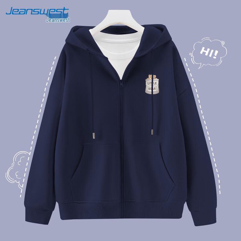 Jeanswest Women's Autumn Casual Zip-Up Hoodie