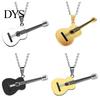 Men Women Rock Guitar Pendant Stainless Steel Necklace Jewelry Musician Gift