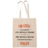 Tote Bag - PLANETEE - A Gisèle Just As Great - Fairtrade Cotton - Printed In France - Beige