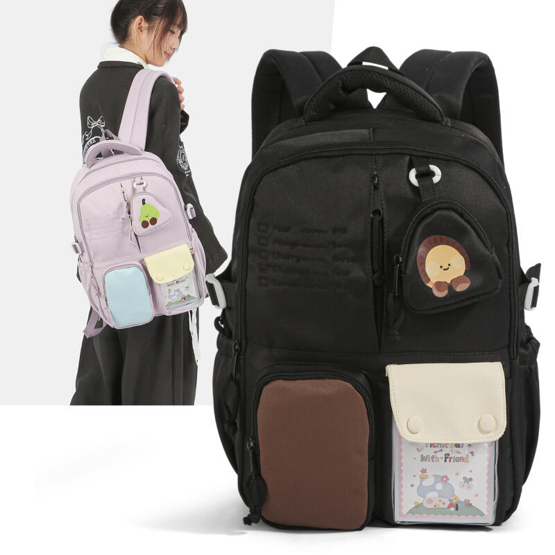 Niedlicher Rucksack mit Fruchtmuster für Damen und Mädchen, modischer Schul- und Reiserucksack mit mehreren Fächern