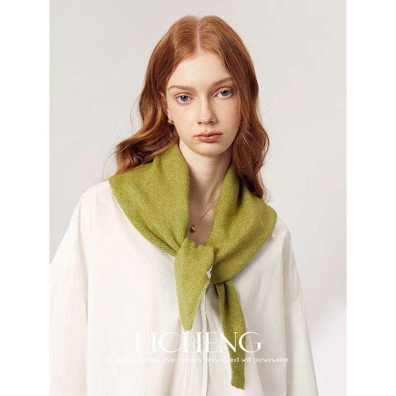 Korean Original Order, Including Wool Knitted Triangle Scarf, Headscarf, Multi-Functional Warm, Fashionable And Versatile Small Scarf In Winter