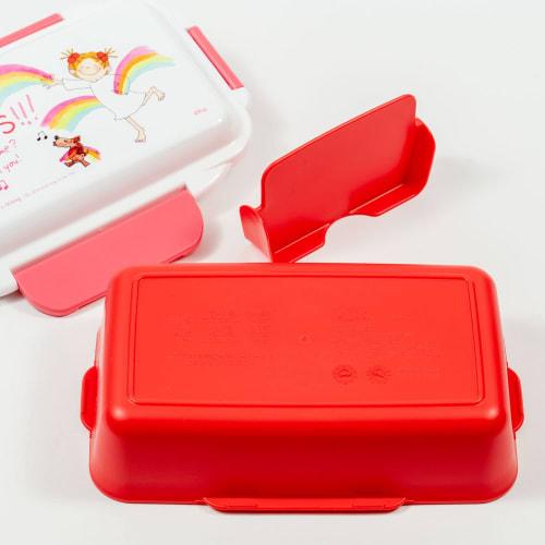 Greeting Life Coco-chan 4-Point Lock Lunch Box, Dome Shape, RYL-951, White, Rainbow