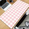 Pink Checkered Desk Mat XXL NonSlip Mouse Pad Suitable for Gaming Keyboards And Office Computers PC Gift for Family And Friends