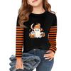 Girls Long Sleeve Halloween Day T Shirts Kids Fall Tops Crewneck Basic Tees 5-14Y