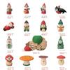Mushroom Christmas Ornaments Miniature Resin Santa Claus Decoration  Cake Decoration