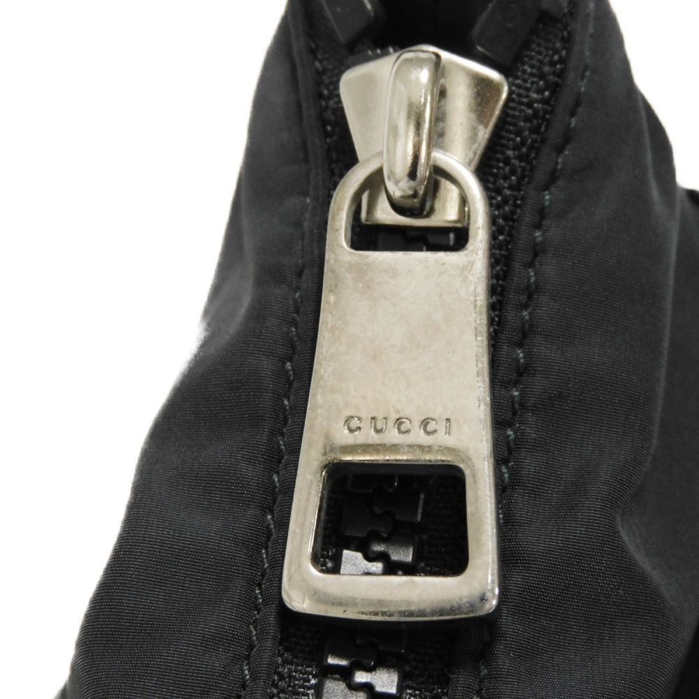 Used 9539 GG Nylon Tote 510332 K28AN 1000 7924 Calfskin 2-Way Shoulder Bag with Embossed Logo Black Men's from Japan