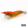 8Pcs/set Luminous Wood Shrimp Squid Hook, Cork Foot Wood Shrimp Luya Bait Bait with Ringing Beads, Fake Bait Wood Shrimp