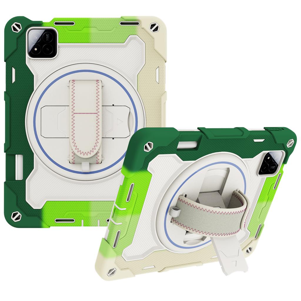 For Xiaomi Pad 7/Pad 7 Pro Kickstand Case Hand Strap PC+Silicone Tablet Cover with Pencil Holder