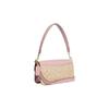 COACH Morgan 27 detachable shoulder strap canvas with leather and cow leather hand-held shoulder bag large size women's khaki presbyopic and pink