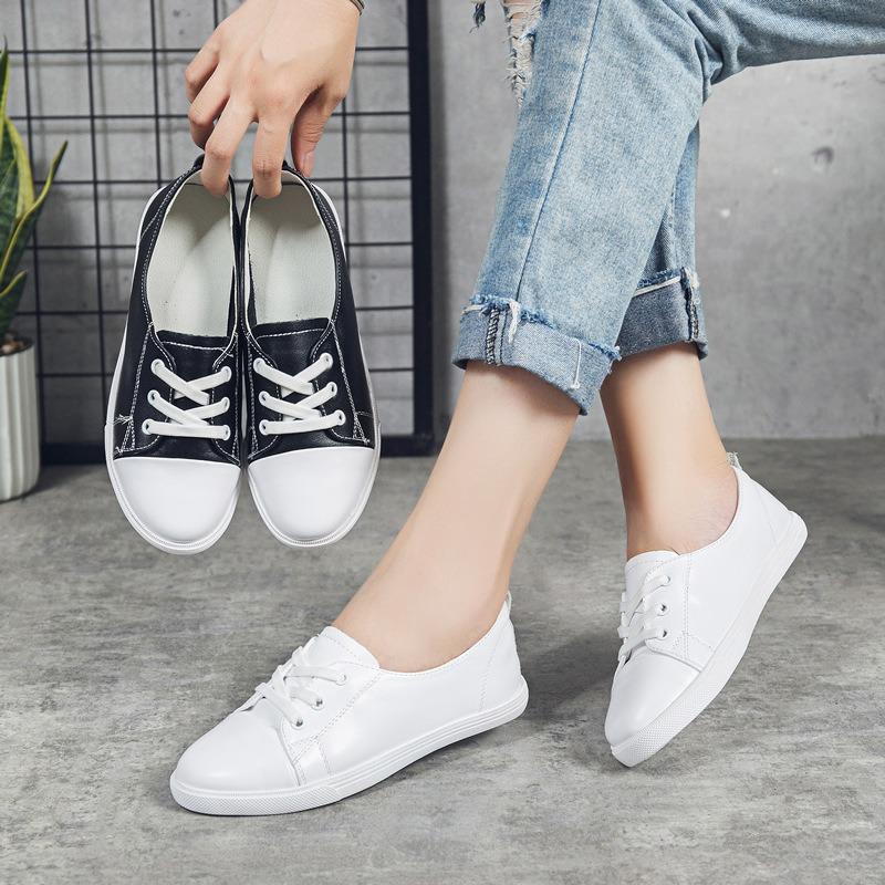 Women's leather little white shoes children's spring and summer new women's shoes soft-soled casual shoes board shoes breathable women's single shoes