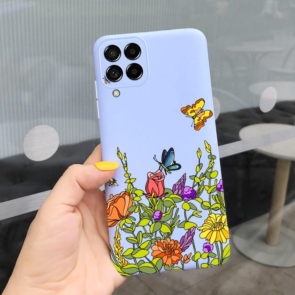 For Samsung Galaxy M53 Phone Case Fashion Cute Pattern Macaroon Silicone Soft Cases For Samsung M53 M33 M22 4G 5G Back Cover