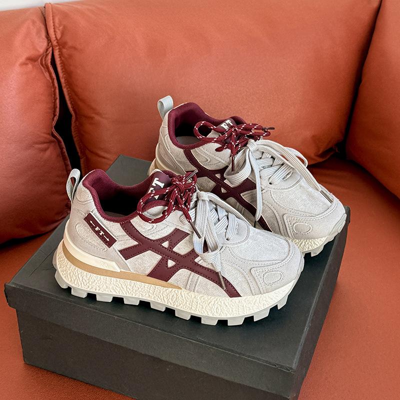 Platform Forrest Gump shoes in autumn and winter 2025 new versatile fashion explosion lightweight leather casual sports shoes children