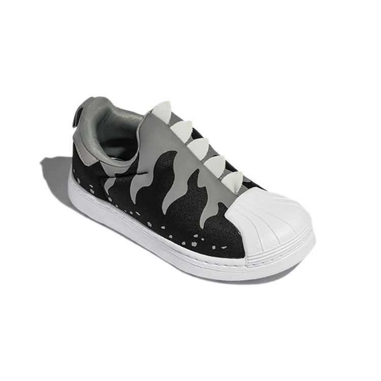 Adidas Originals Superstar 360 Casual Durable Low-Top Skate Shoes Kids Sneakers Black GX3265