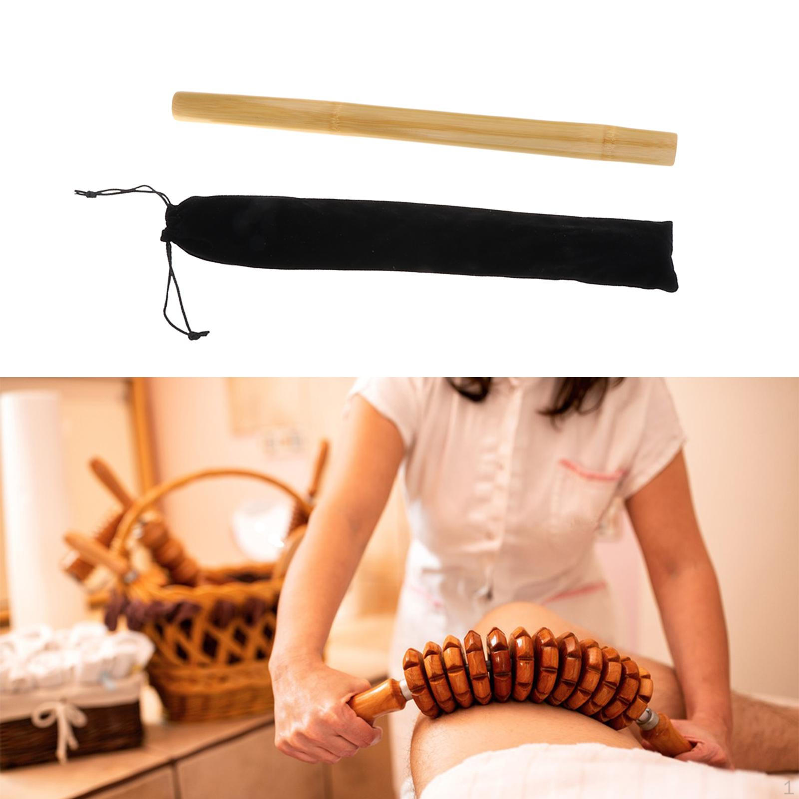 Бамбуковый инструмент Гуаша Палочка Гуаша Ручной скребковый массажер 30x1cm with Bag — фото 15