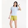 Anta Breathable Solid Color Lightweight Comfortable Versatile Short Sleeve T-Shirt Women Tops Ice-Blue 962525108-1