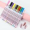 12 Colors Nail Art Pen Set Gel Painting Liner Pen Waterproof Quick Dry DIY Nail Marker Graffiti Dot Gel Pencil for Home Salon