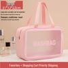 Waterproof Portable Makeup Organizer - Large Capacity PU Clear Toiletry Travel Bag