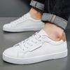 Men's Sneakers PU Leather Casual Shoes Spring Fashion Lace Up Outdoor Men Shoes Breathable Running Shoe Low-top Business Shoes