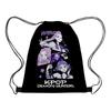 Printed Drawstring Pocket, Portable Drawstring Bag, Water-resistant