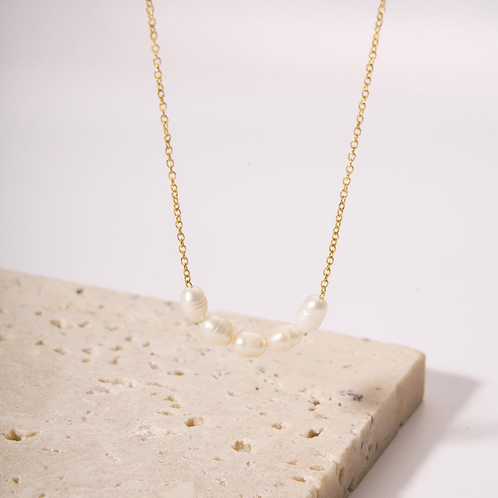 

18K Gold-Plated Freshwater Pearl Stainless Steel Necklace
