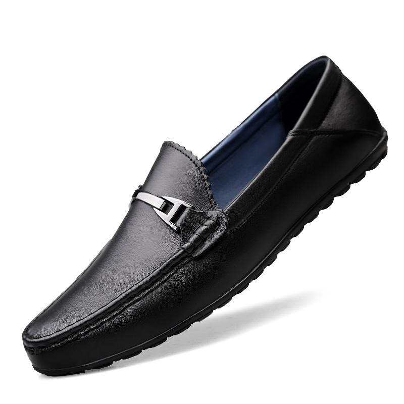 Luxury Genuine Leather Slip On Mens Loafers Casual Shoes Men Designer Lofer Man High Quality Mocasines Italian Driving Shoes
