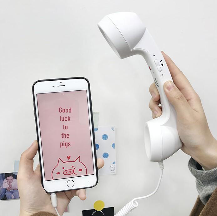 Retro Fashion Handset with External Microphone for Mobile Phones