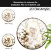 Acrylic Virgin Mary and Baby Jesus with Roses Suncatcher, Stained Glass Effect Window Hanging Ornament for Religious & Faith Lover Gifts