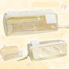 Rosyposy Prism Clear View Large Capacity Three Zipper Student Pencil Case