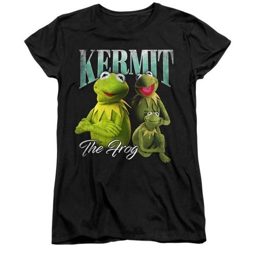 The Muppets Womens/Ladies The Frog Kermit Homage Fitted Short-Sleeved T-Shirt