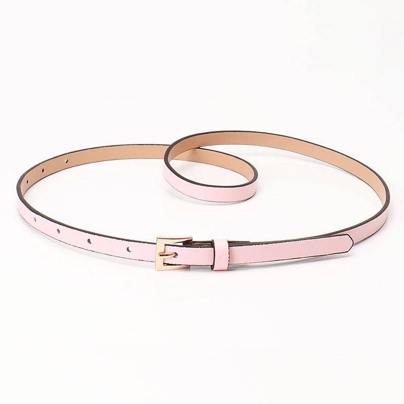 Frühling/Sommer Damen PU Leder Dünner Taillengürtel - Vielseitig Mehrfarbig Dekorativ für Kleider & Anzüge