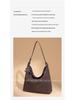 Handmade Woven Suede Single-Shoulder Women's Tote Bag