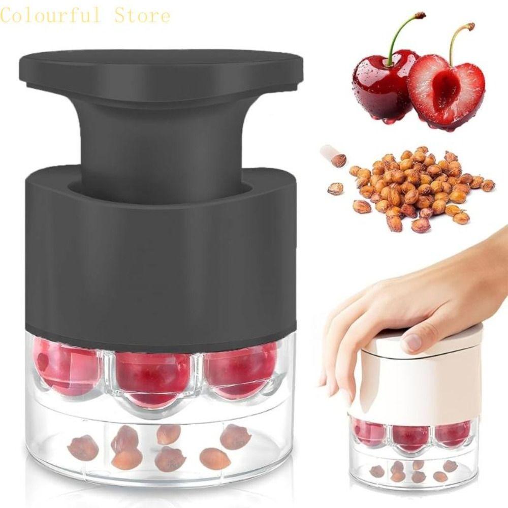 7 Holes Jujube Pitter Push-type Cherry Olive Pits Tools Cherry Pitter  Fruit Vegetable Tools