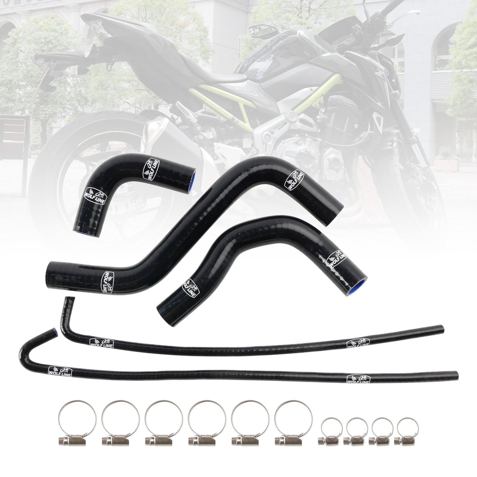 

Комплект силиконовых патрубков системы охлаждения радиатора для Kawasaki Z900 Z900RS 2017-2025 Черный