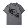 Men's 100% Cotton Short Sleeve O-Neck T-shirt, Creative Hand Gesture One Eye Weird Art Print Casual Comfortable Lightweight Daily Wear Graphic Tee for