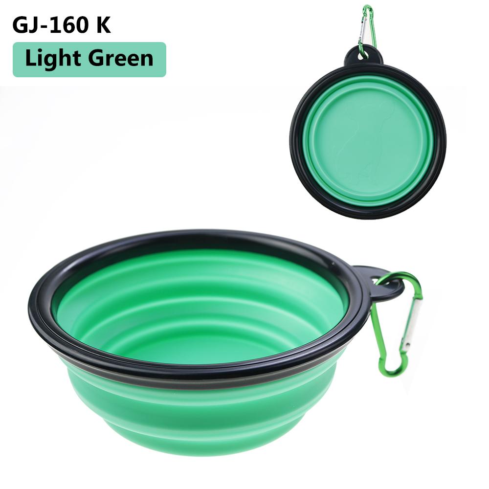 1 STuks 350ml Zachte Siliconen Hondenschaal Opvouwbaar Reizen Voor Draagbare Inklapbare Voedsel Water Voeding Ophangbare Opslag Geurloos