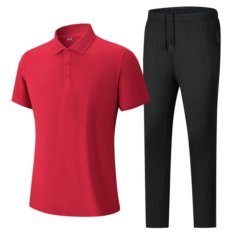 2026 Men's Casual Cotton Polo and Pants Set – Breathable, Comfortable, Customizable