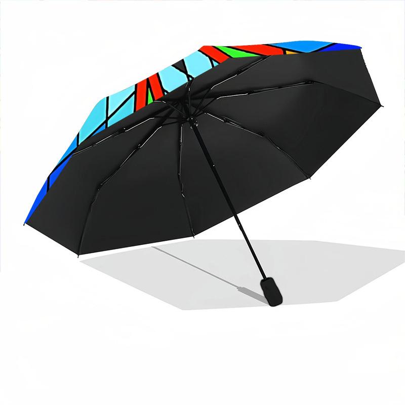 1pc Mandala Automatic Opening/Closing Umbrella with Operation & Windproof Canopy - Folding Design, Holiday Gift yy260225120