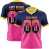 Custom Team Name And Number Gradient Color Football Jersey For Men Short Sleeve Breathable Tshirt For Men Football Club Tees