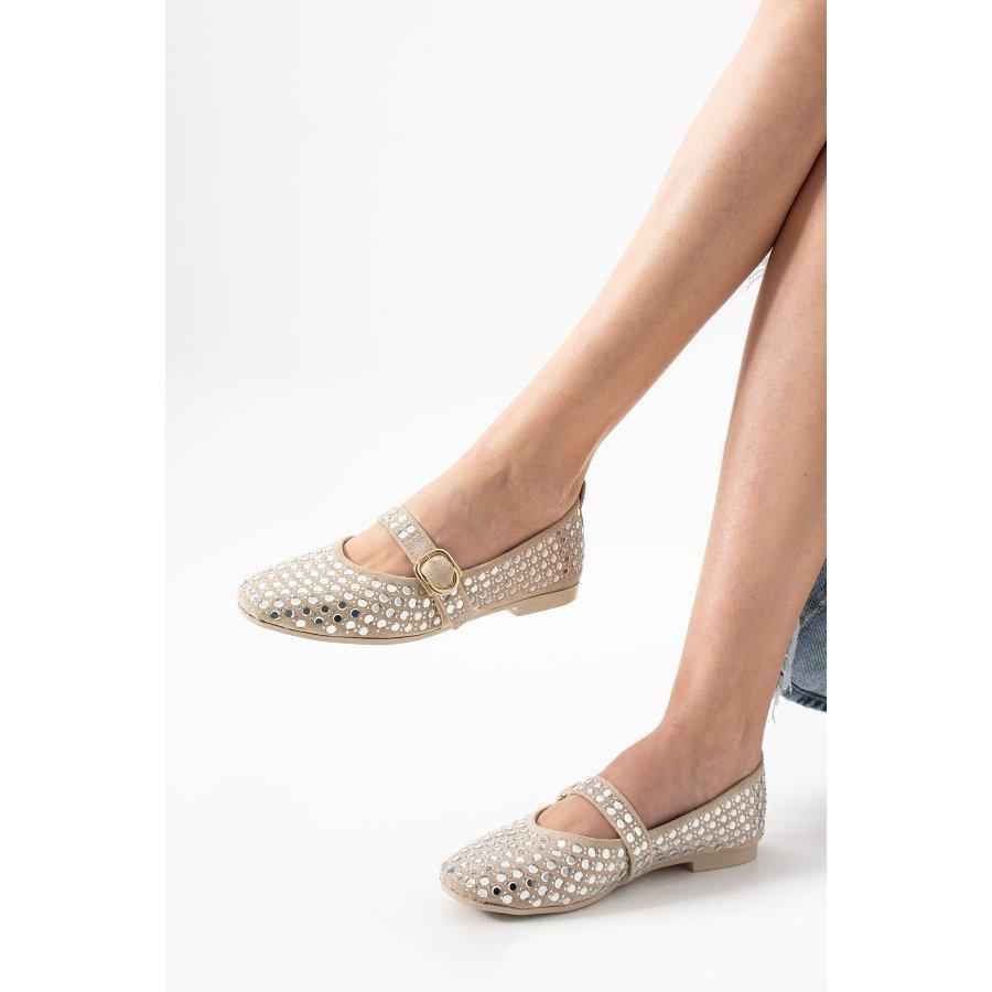 Women's Suede Buckle Strap Flat Shoes