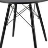 Modern Scandinavian Black Round Table For Living Room Dining Room Kitchen