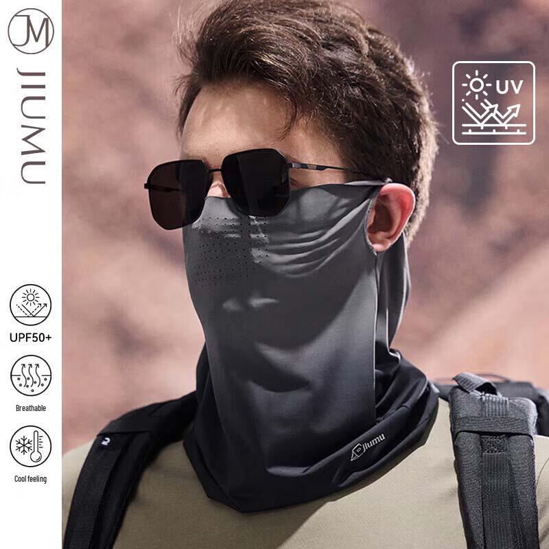 

JIUMU Чоловіча маска для обличчя з крижаного шовку для захисту від сонця One Size