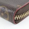 LOUIS VUITTON Portefeiulle Clement Purse M62940 Flower charm Brown Monogram canvas Women Used