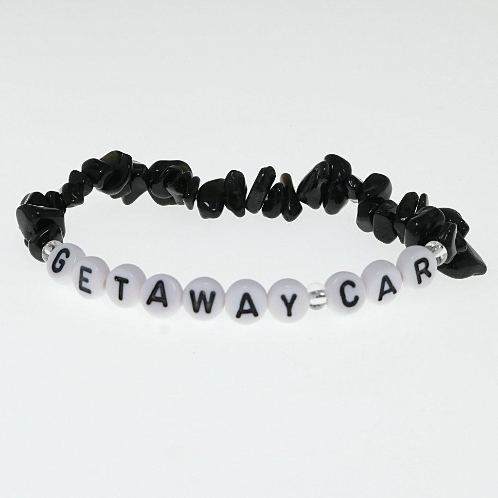 Taylor Swift Crystal Gravel Letter Song Elastic Friendship Bracelet черного агата