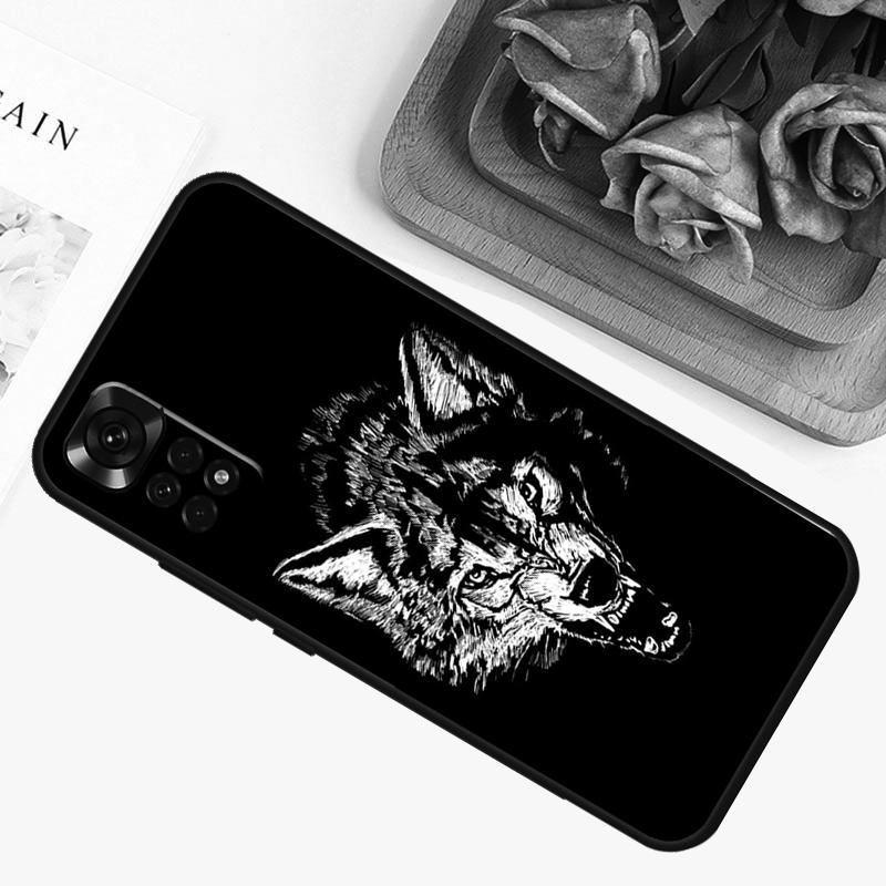 Angry Wolf Case For Xiaomi Redmi Note 14 12 11 9 10 13 Pro 9S 10S 11S 12S Redmi 13C 14C 10C 12C Cover