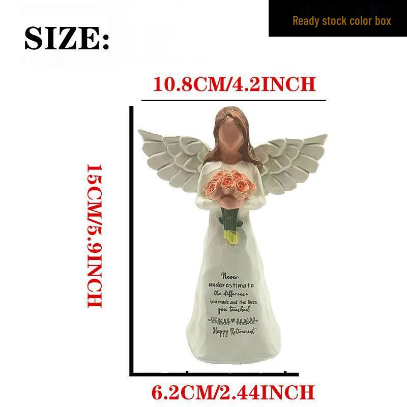 Resin Figurine with Bouquet - Creative Desktop Ornament Gift